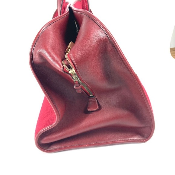 HERMES Red Leather Boston Bag - Picture 4 of 15